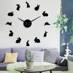 Rabbit  3D wall clock