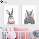 Bubble Gum Rabbit - Modern Wall Art