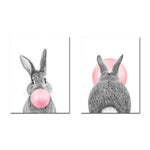 Bubble Gum Rabbit - Modern Wall Art