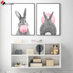 Bubble Gum Rabbit - Modern Wall Art